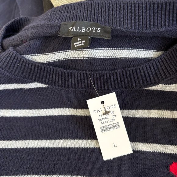 Talbots heart sweater large NWT - Picture 2 of 4